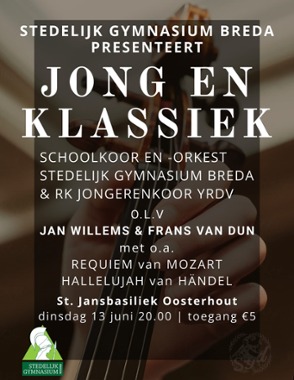 Het Stedelijk presenteert 13 juni a.s. Jong en Klassiek in de St. Jansbasiliek Oosterhout
